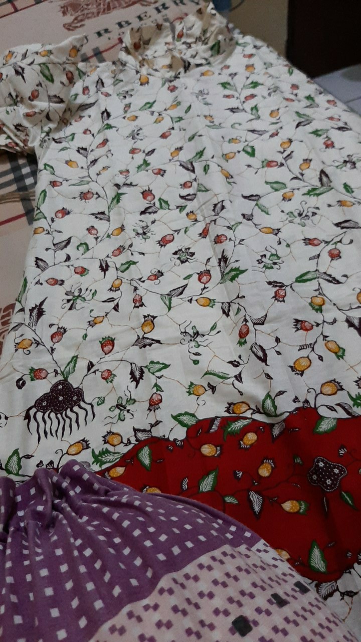 Atasan Batik Lengan Panjang Atasan Kerja Wanita