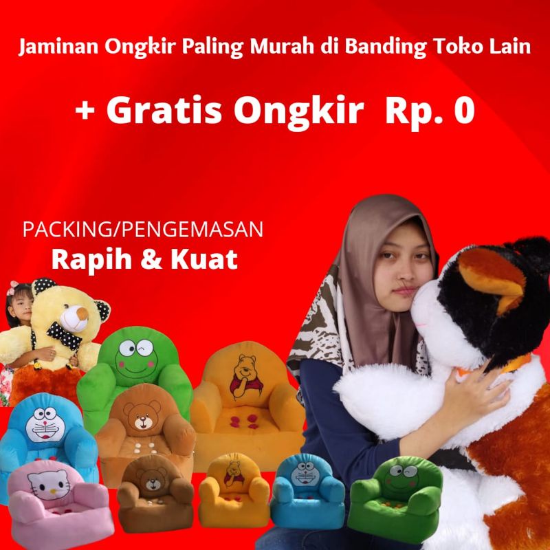 Boneka Sofa Jumbo Karakter 80 cm SNI