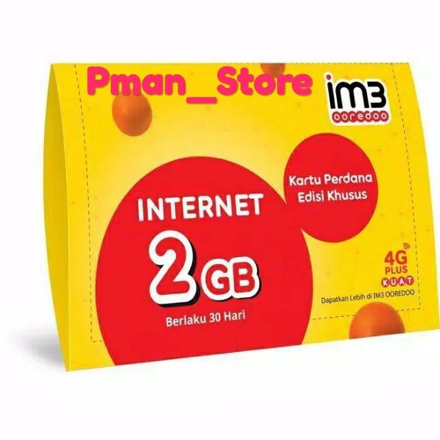 Kartu Perdana Internet Indosat 2gb Ori 30hari 24jam Free Bonus Kuota Up To 24gb Shopee Indonesia