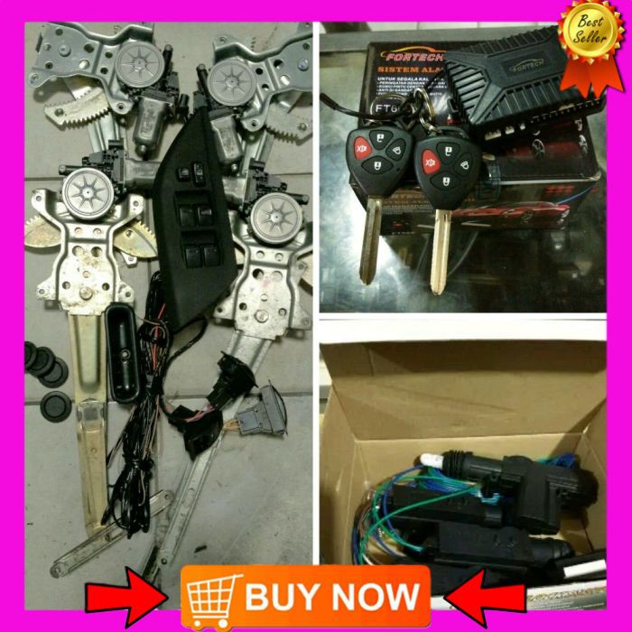 Paket Power Window Vios 2013 2016 Gen 3 Central Lock Alarm