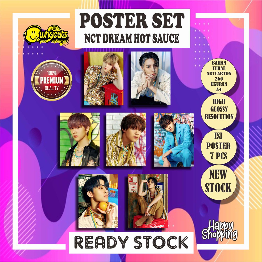 PHOTOCARD SET &amp; POSTER SET NCT DREAM HOT SAUCE NEW !! (READY STOCK)