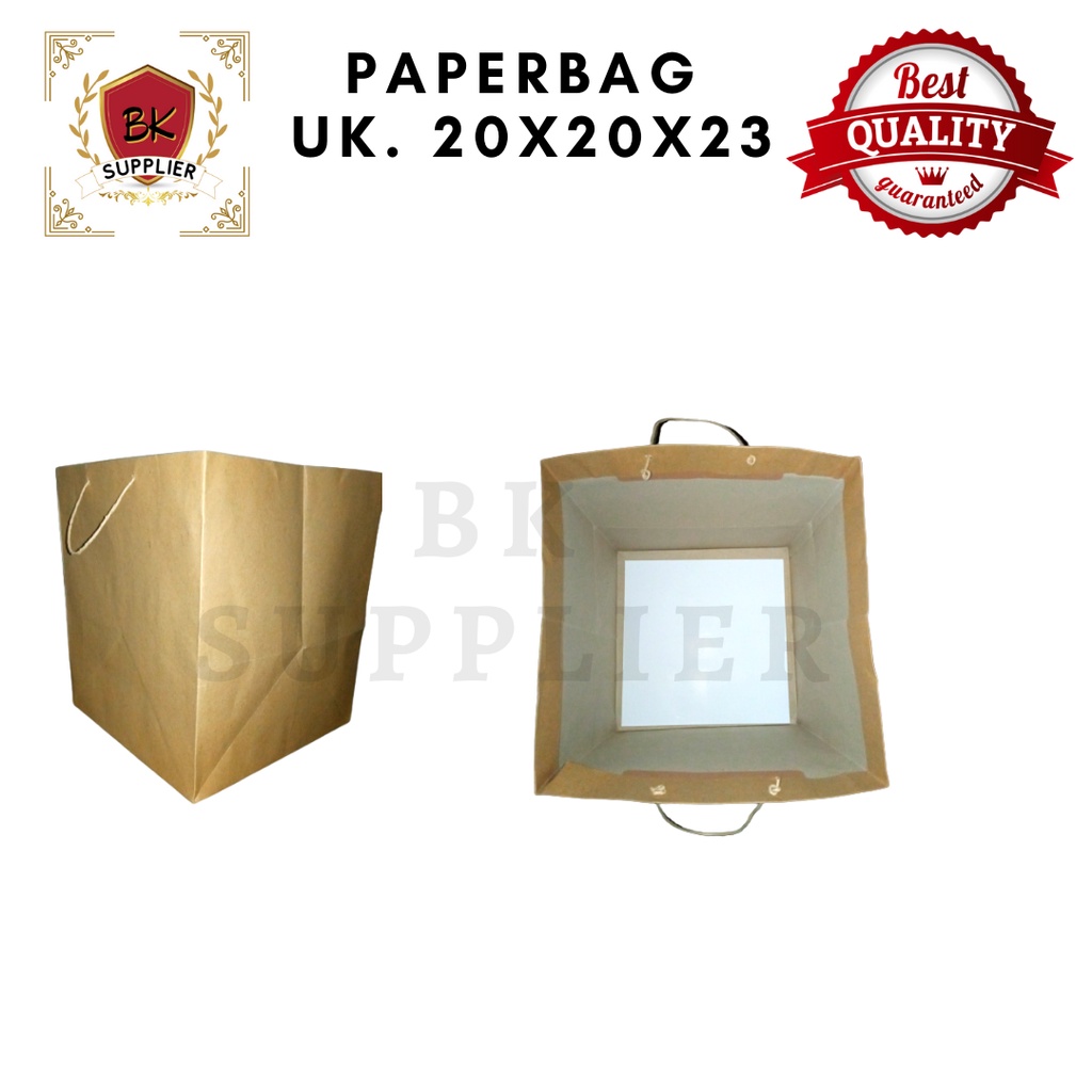 

Paperbag 1pcs / Paperbag 20x20x23 / Paperbag Coklat / Kantong Kemasan
