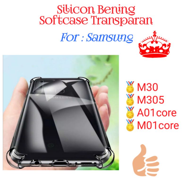 Case Samsung M30 M305 A01 M01 Core A01Core M01Core Silicon Softcase Bening Transparan Casing Cover
