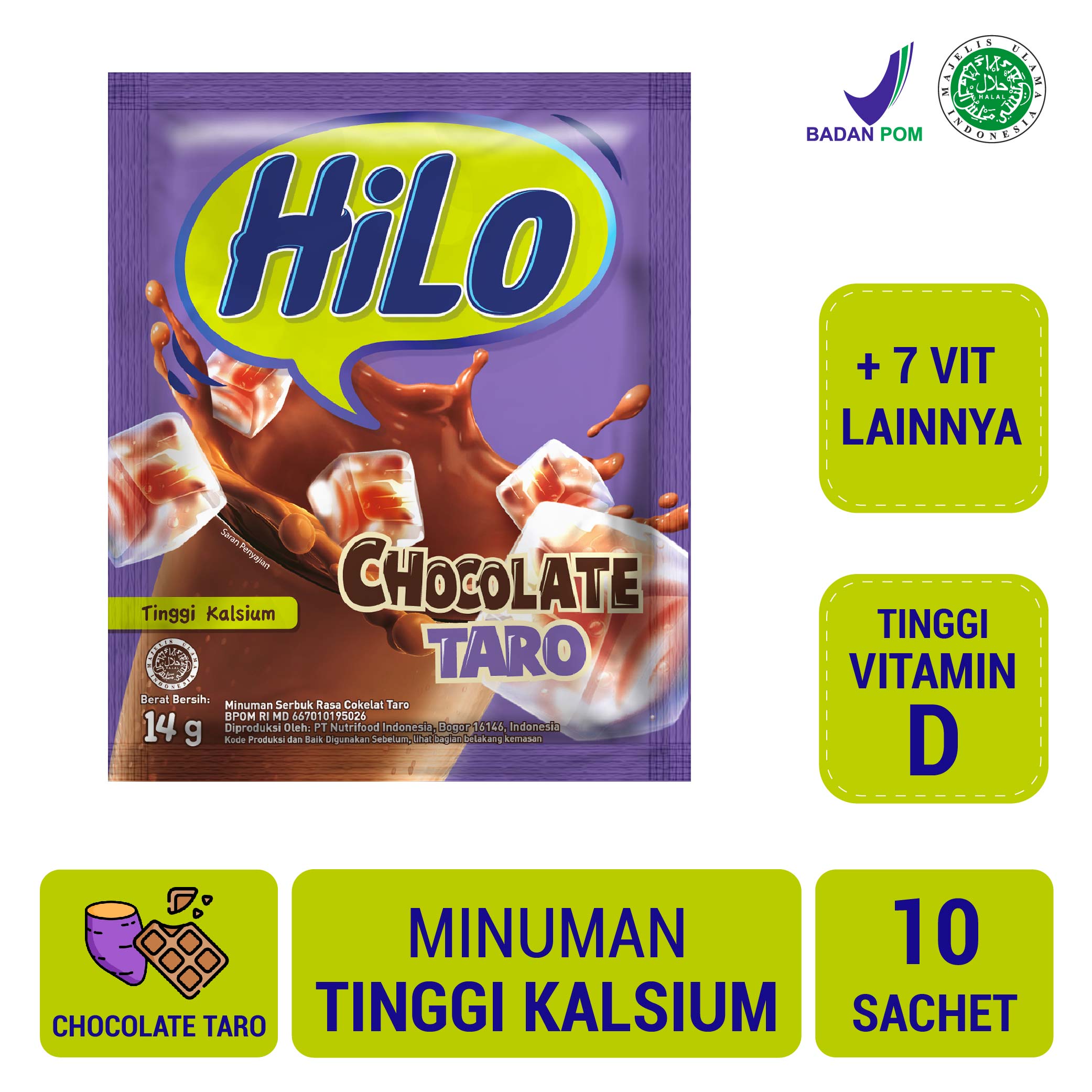 Hilo Chocolate Taro 10�s | Shopee Indonesia
