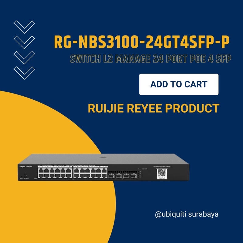 Ruijie Reyee RG-NBS3100-24GT4SFP-P Series L2 Gigabit Cloud