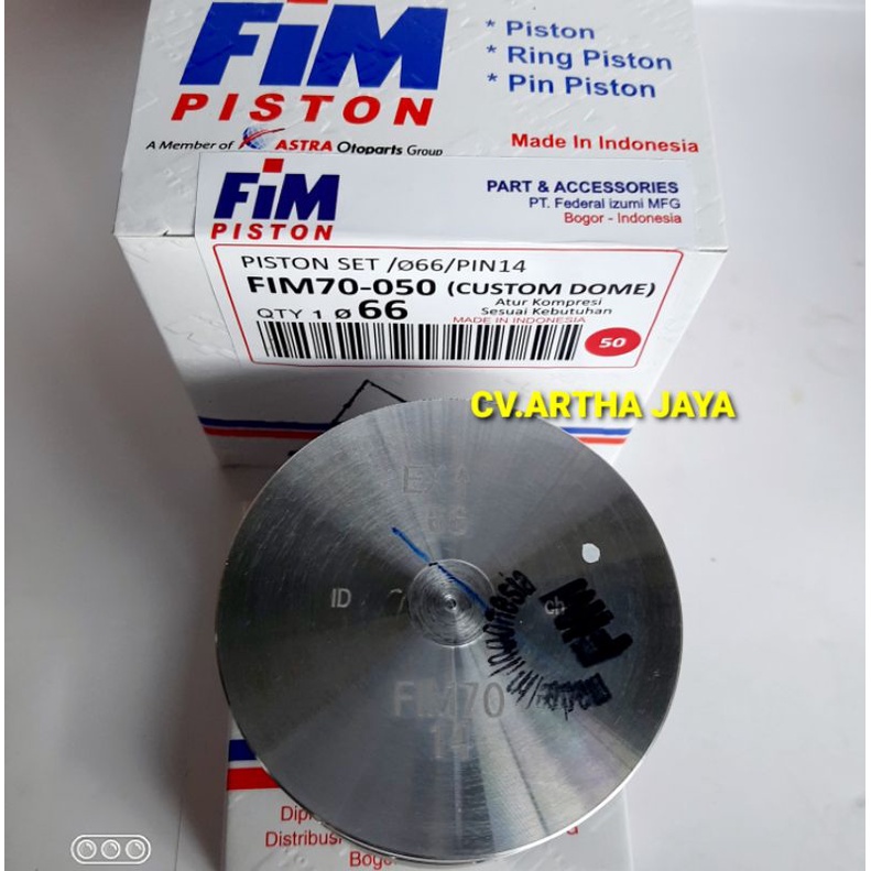 PISTON KIT FIM FIM70 CUSTOM DOME 6 ( 65,5 / 66 / 66,5 / 67 / 67,5 / 68 ) ( PIN 14 / PEN 14 )-2