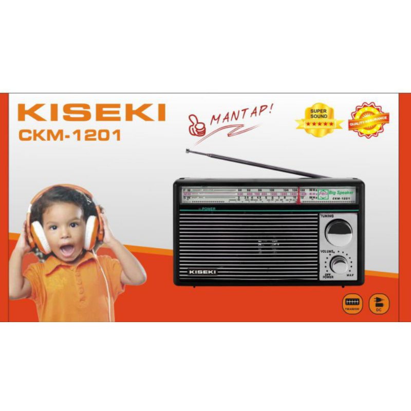 Radio Kiseki / Radio Jadul Portable Charger Baterai (Dual Power) Listrik FM Klasik