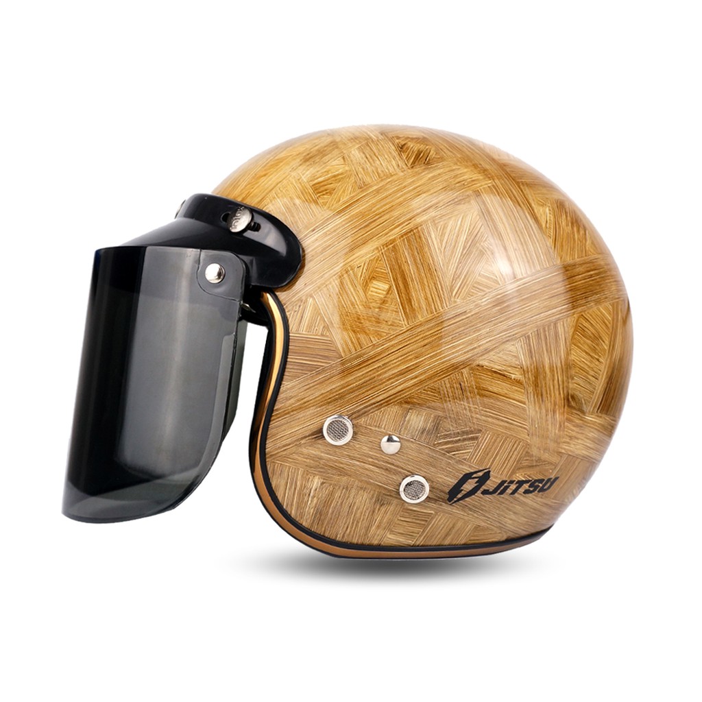 Jitsu Helm Retro Premium JR1 Wood-4