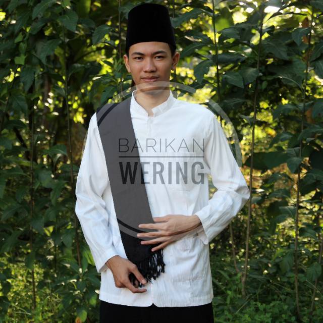 Sorban Kashmiri Full Hitam Polos - Sorban Panjang Rumbay - Sorban Hitam - Putih