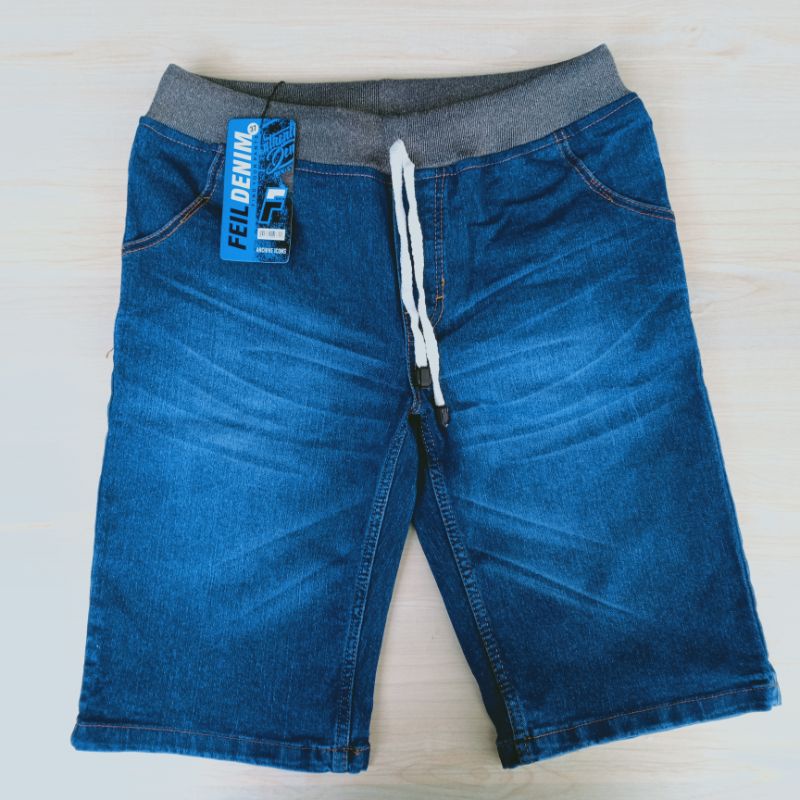 CELANA PENDEK LEVIS PINGGANG KARET
