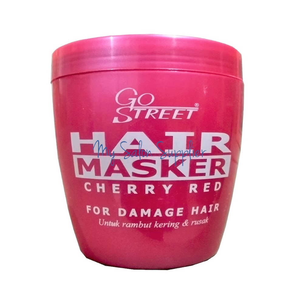 Go Street Hair Mask Masker Rambut CHERRY RED Damage Hair Treatment 500g