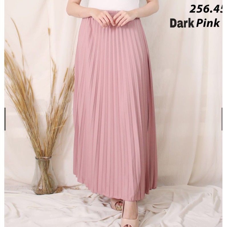 Rok Plisket Dusty Pink Shopee Indonesia