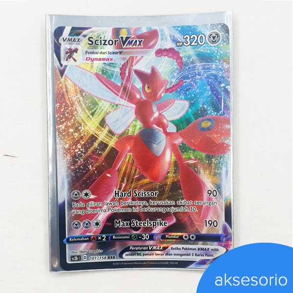 Scizor VMAX RRR - Kartu Pokemon TCG Indonesia Original (Holo/Foil)