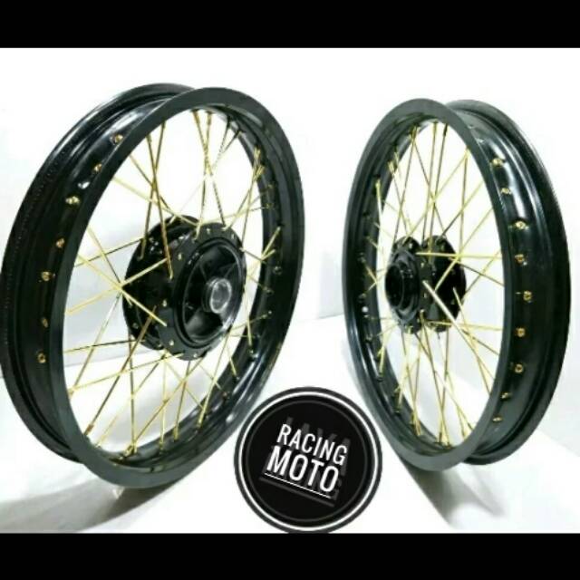 PAKET VELG CHAMP VIXION OLD-VIXION NEW-SCORPIO BARU RING17X160-185 TERUS UDAH STEL VELG