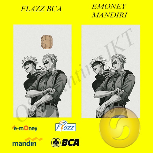 CUSTOM KARTU FLAZZ BCA GENERASI 2 ATAU EMONEY/SALDO 0 -JUJUTSU KAISEN EDITION