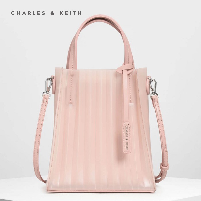TAS SELEMPANG WANITA CHARLES & KEITH TOTE BAG CNK-6157 PINK ORIGINAL IMPORT BATAM TERMURAH