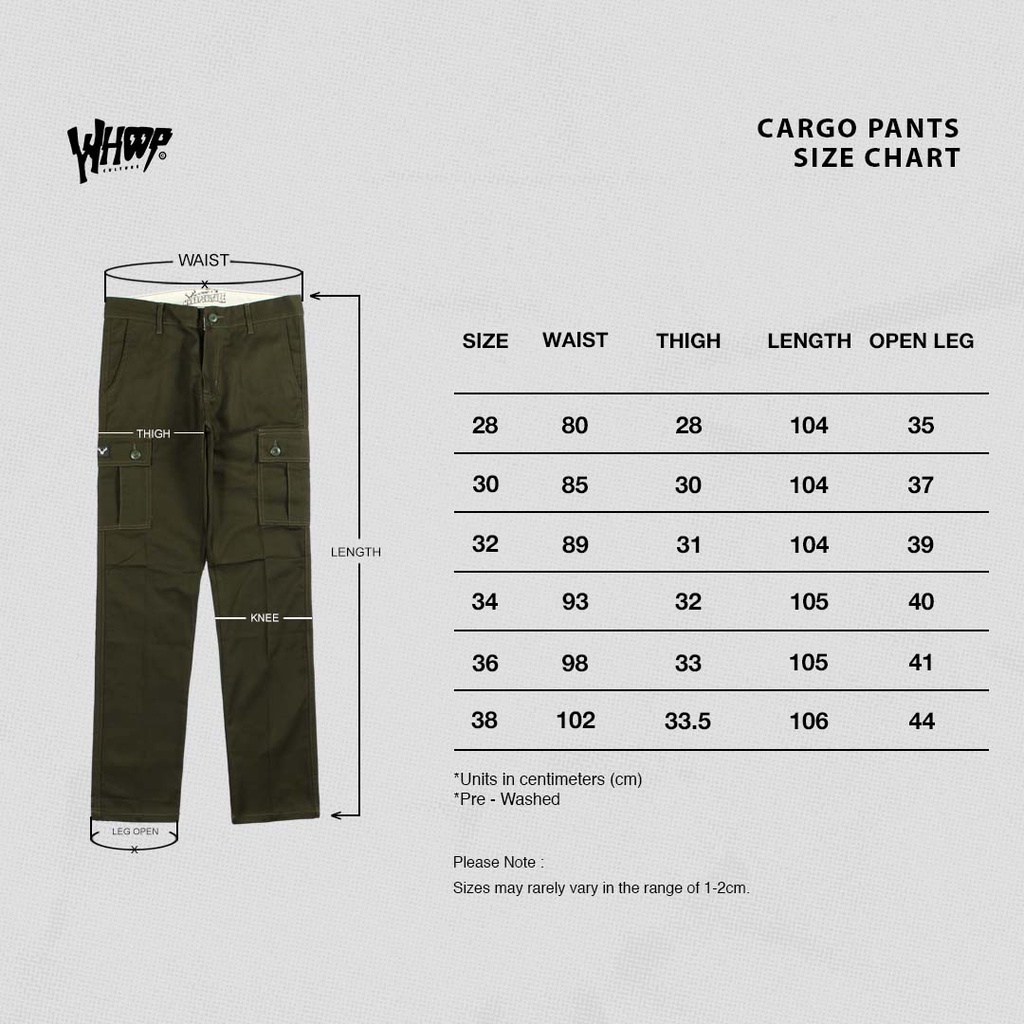 Whoopculture &quot;Goral&quot; Green Army Long Pants Cargo