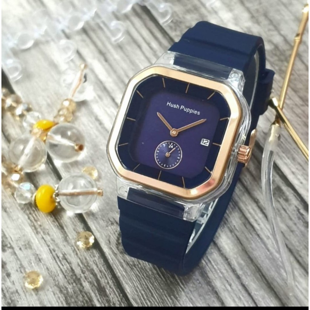 Jam Tangan Wanita Hush Puppies Tanggal Aktif Kotak 8640 New Model Terbaru