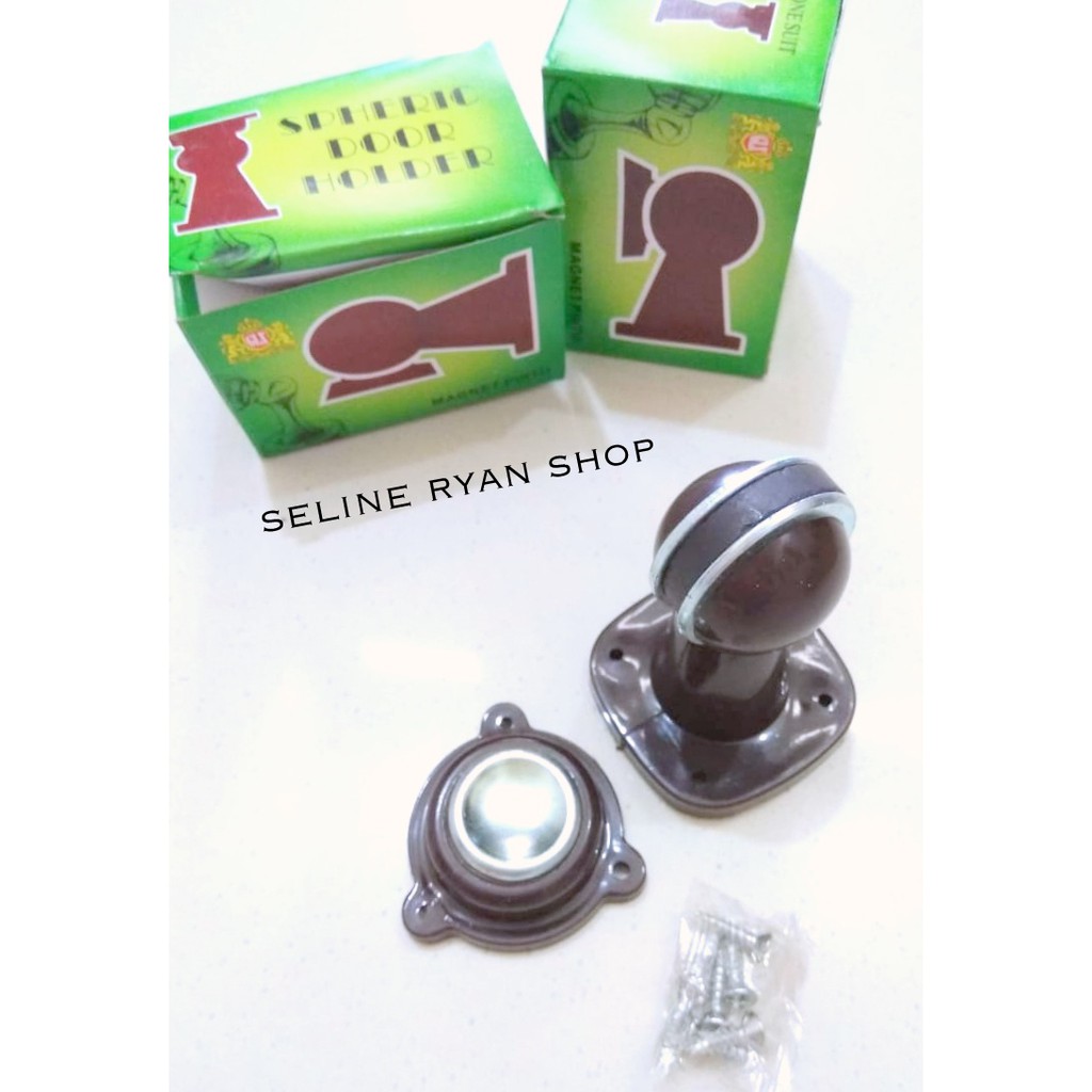 Penahan Pintu / Door Stop Magnet / Door Holder / Stopper GLX Coklat & Putih