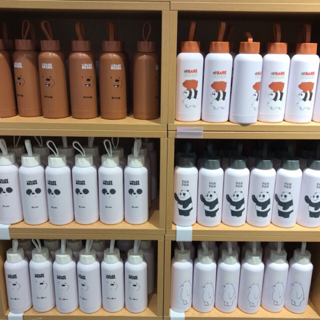 We Bare Bears Tumblr botol minum botol kaca starbucks botol anak botol melamin glass bottle custom