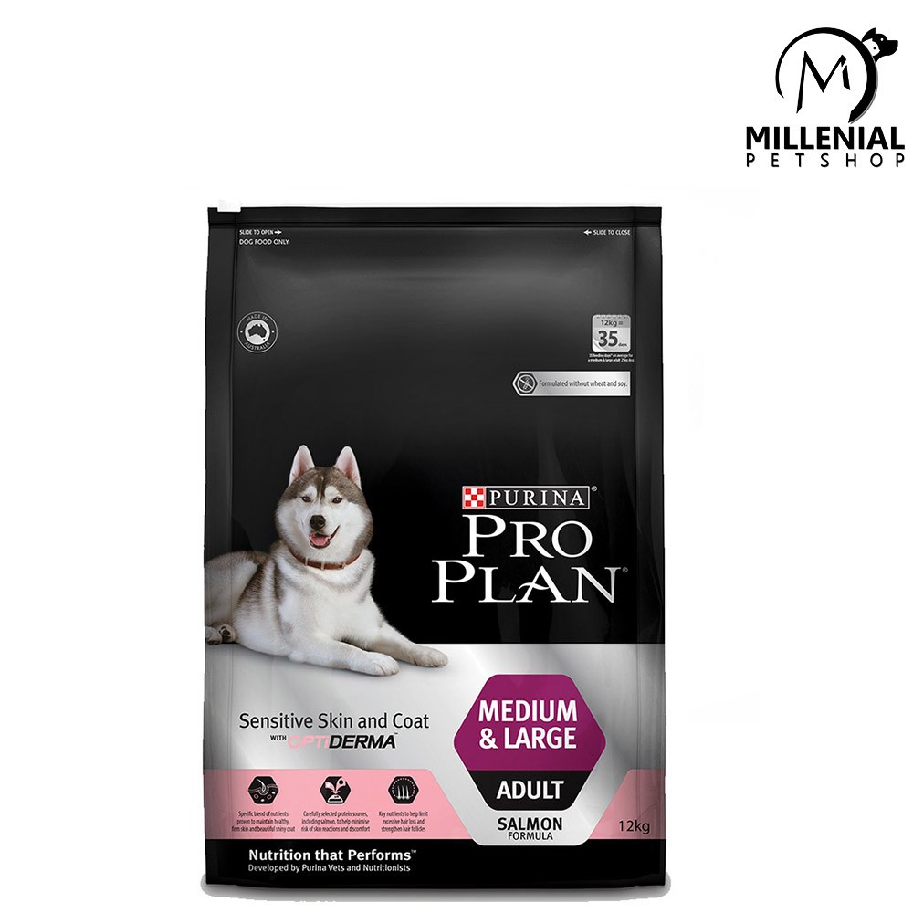 Makanan Anjing PRO PLAN Adult Sensitive Skin Proplan Ras Sedang 12 kg