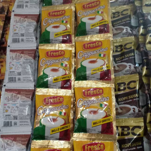 

Kopi Fresco Cappuccino 1 renceng isi 15pcs