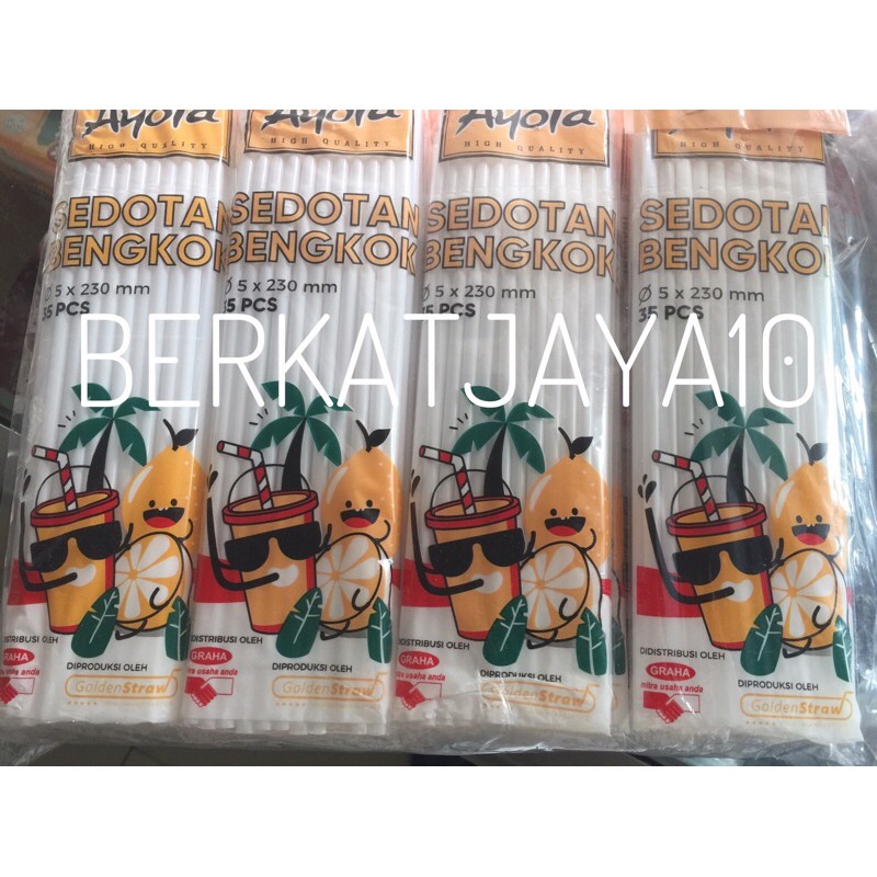 Sedotan Tekuk Putih Murah isi 25-30pcs