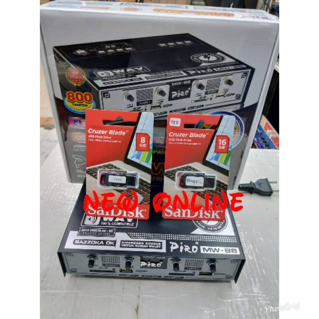AMPLIE WALET PIRO MW 88+2bh PROMO!!!!USB SUARA DALAM SUARA LUAR