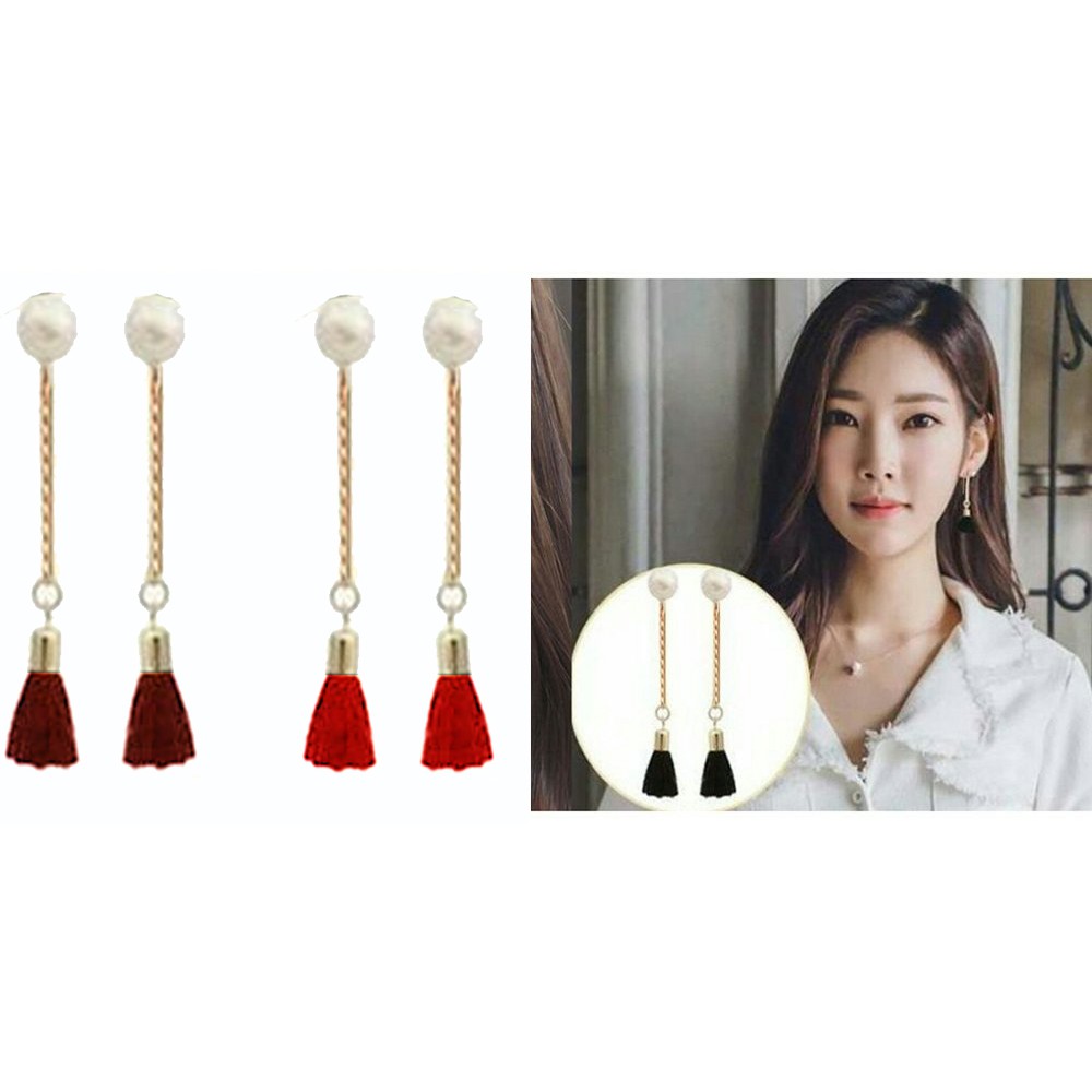 ANTING TUSUK PANJANG WANITA KEKINIAN ALA KOREA MODEL MODEL RANTAI MIX TASSEL MISS 03