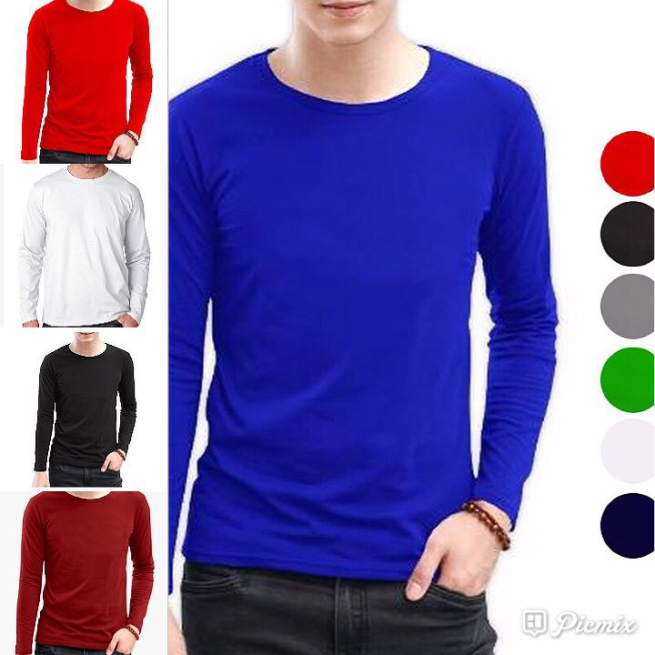  KAOS  POLOS  COTTON COMBED 30S Lengan  Panjang  Shopee  Indonesia