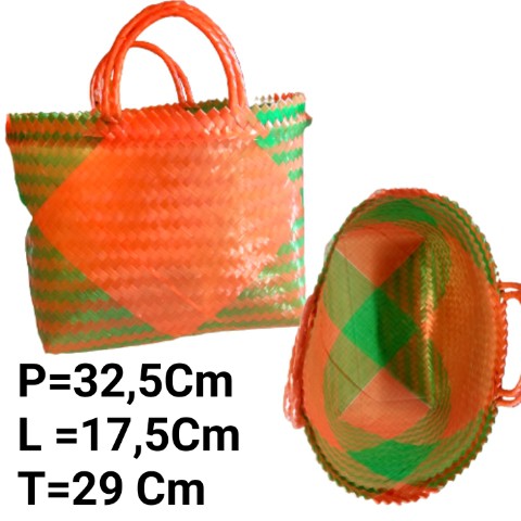 [GROSIR] TAS BELANJA/ TAS PLASTIK PASAR ANYAMAN LURIK JUMBO (TERBARU)