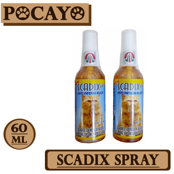 Scadix Spray Obat Scabies Infeksi Kulit Kucing 60ml