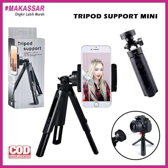 Tripod Support Mini - Penyangga HP Smartphone Kamera Smartphone Phone Extendable With Holder U Satoo