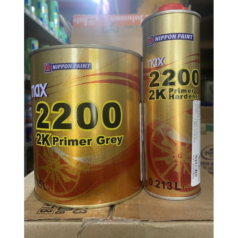 Cat Dasar Epoxy Nippon Paint Nax 2200 Primer Surfacer 2K @ 1 liter set