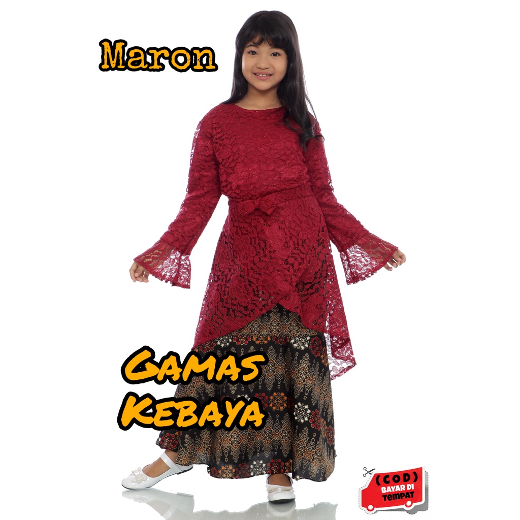 KEBAYA ANAK TERLARIS/KEBAYA ANAK TUNIK BELAH BROKAT TANGAN PANJANG/KEBAYA ANAK MODERN TERBARU