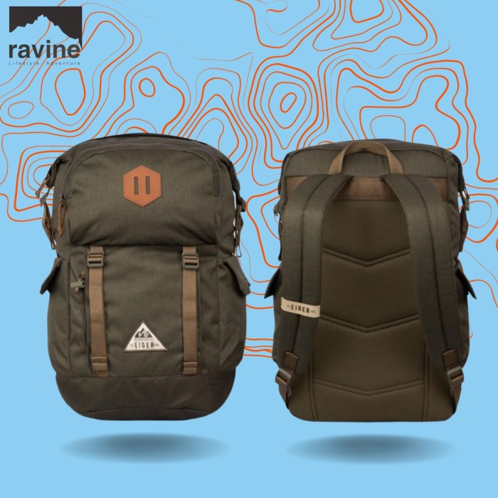 EIGER1989 TAS RANSEL HILLSIDE 2.0 25L BACKPACK OLIVE - 4375001