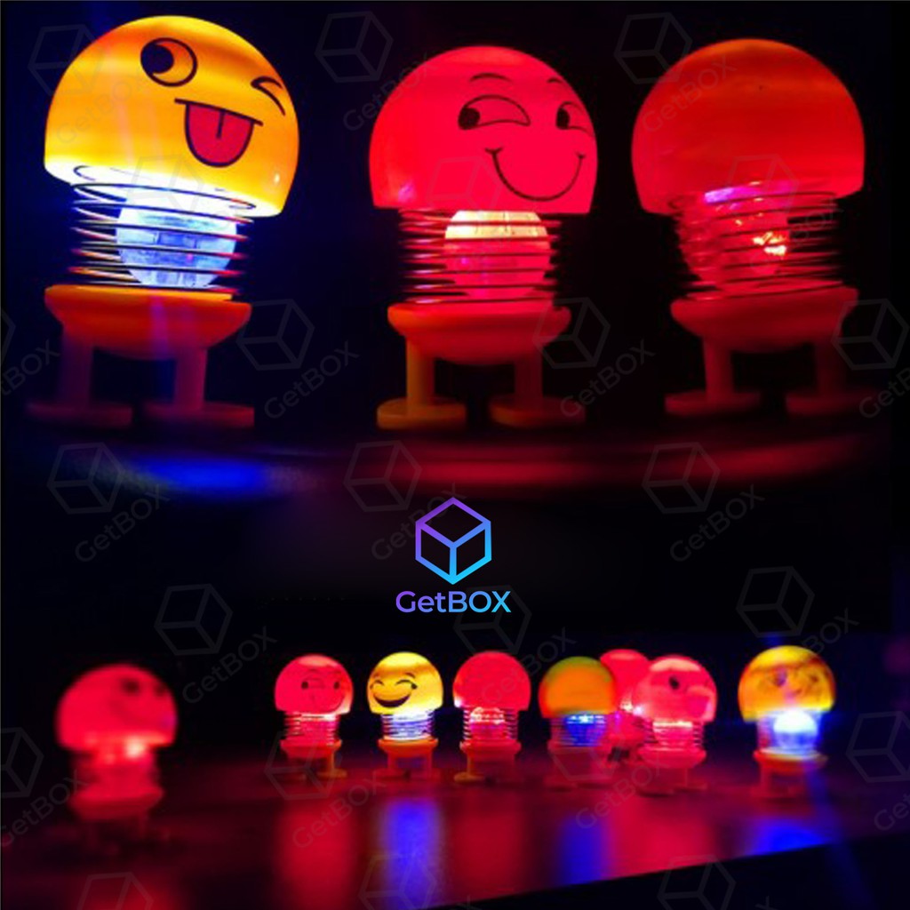 BONEKA EMOJI  LED HIASAN  DASHBOARD MOBIL  INTERIOR BONEKA 