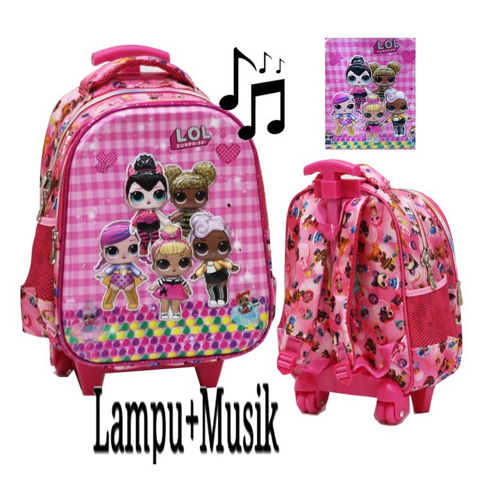 Tas Trolley Anak Perempuan Sekolah Tk Paud Sd Karakter Lol R XY868 Promo Terbaik Tk Lol 5D Hologram