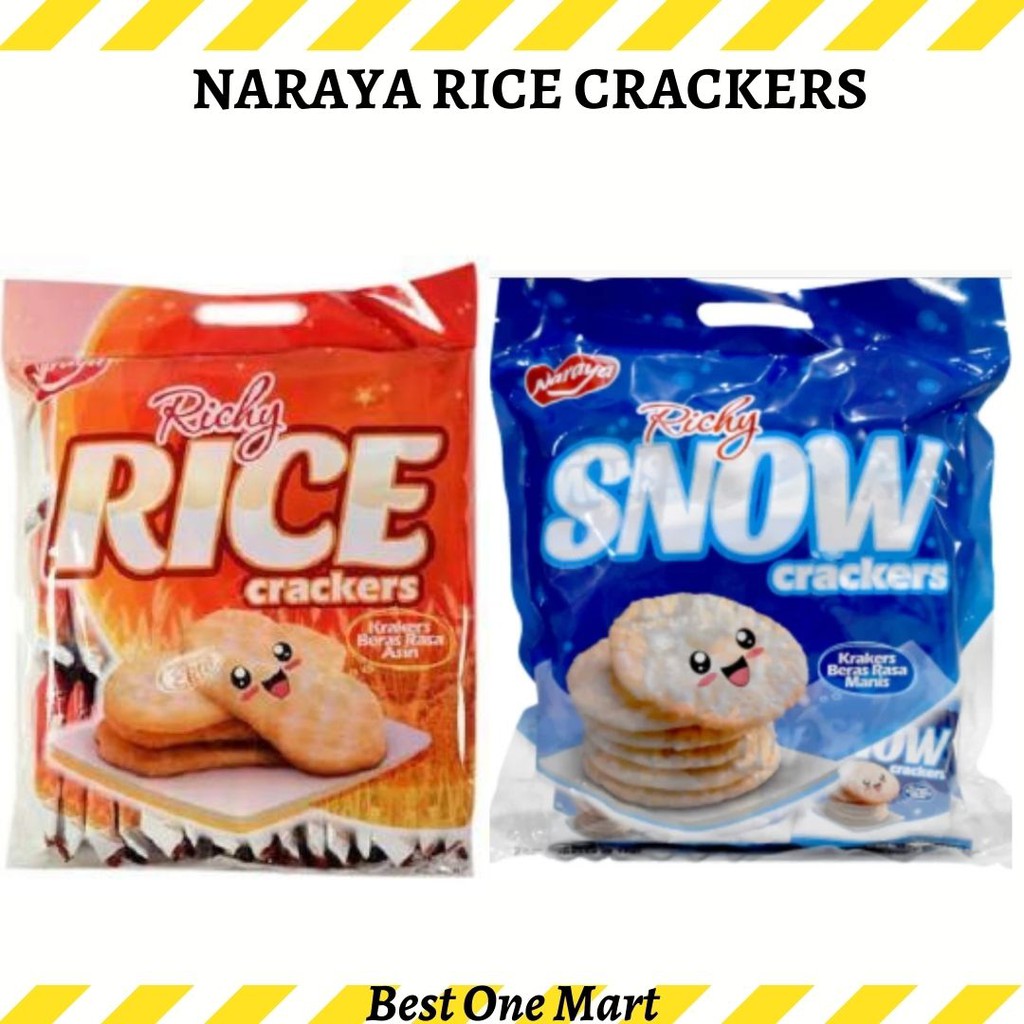 

Naraya Richy Ricky Rice Crackers / Kreker Beras - Rice Crackers / Asin - Snow Crackers / Manis