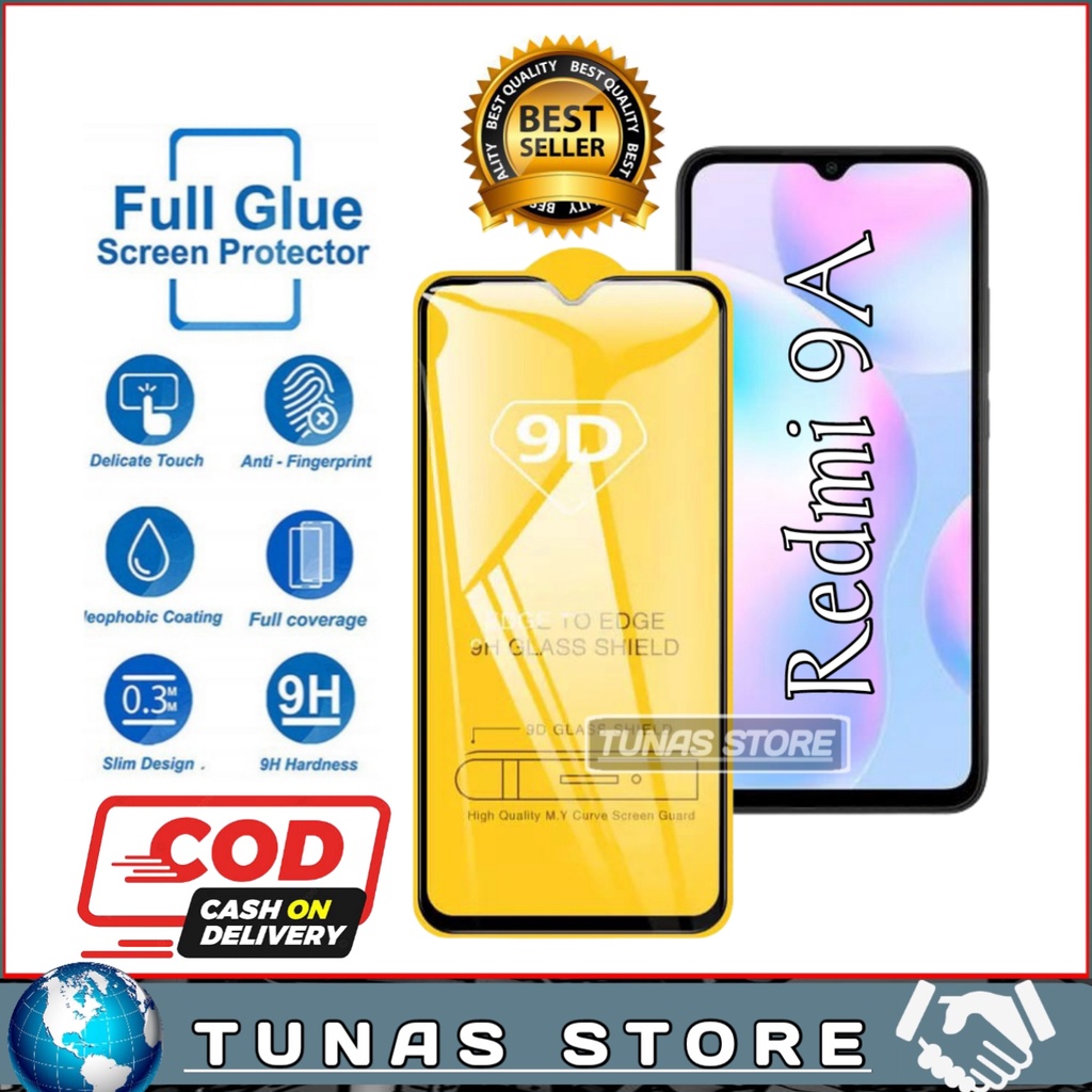 TEMPERED GLASS XIAOMI REDMI 9C / REDMI 9A FULL COVER TG ANTI GORES KACA FULL LAYAR