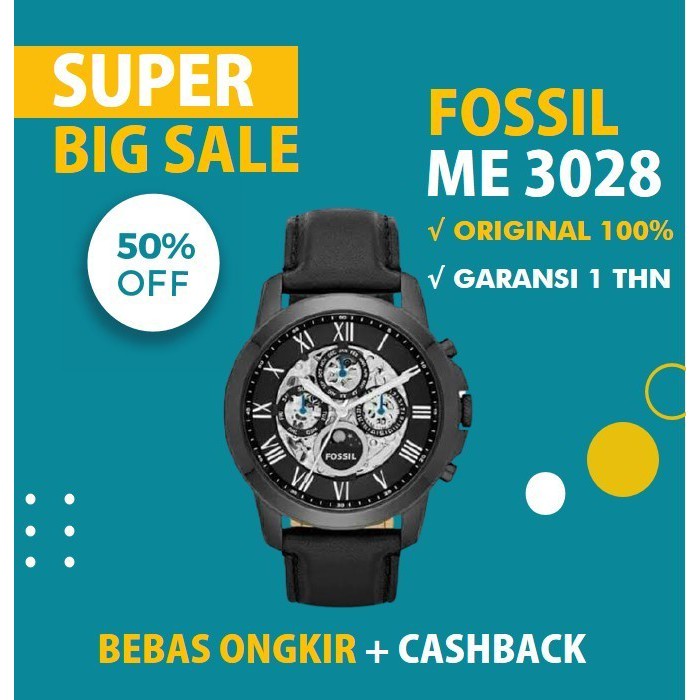 Jam Tangan Fossil ME3028 Automatic Pria Original