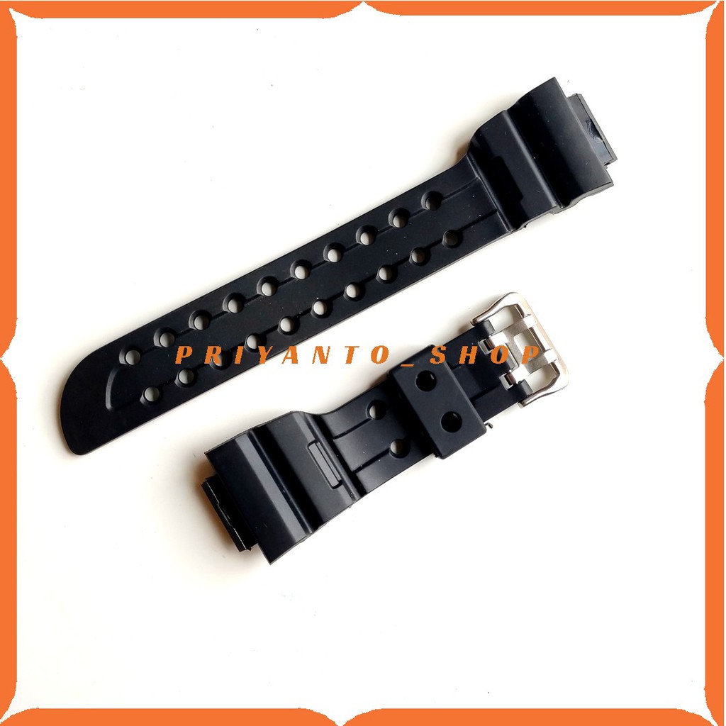 STRAP TALI JAM RUBBER WATCH D_ZINER D ZINER 8178 DZ 8178 HITAM