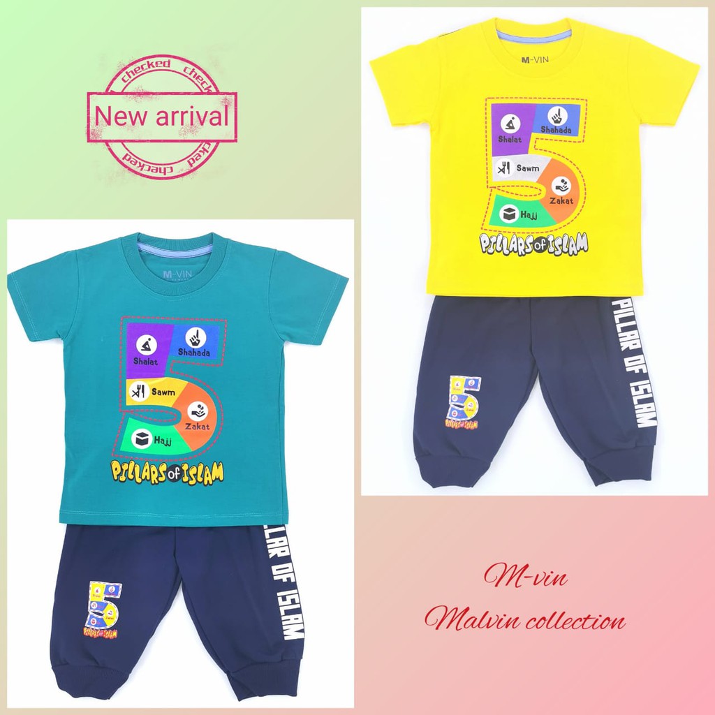 Setelan Anak Pillar - Baju Anak Celana Joger - Baju Anak Laki laki 1-9Tahun M-VIN
