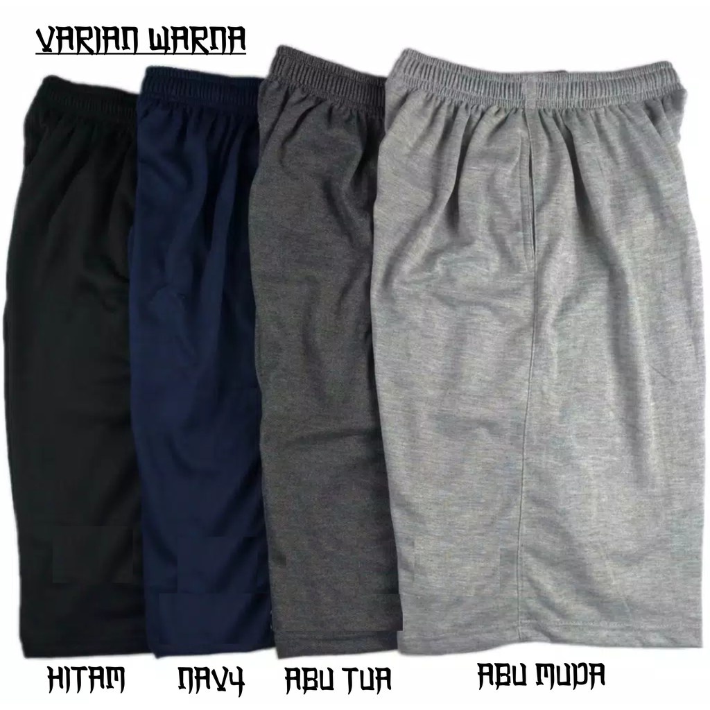 CELANA HARIAN DISTRO PENDEK KOLOR SANTAI PRIA WANITA DEWASA JUMBO POLOS BAHAN BABY TERRY CLANA SPORT