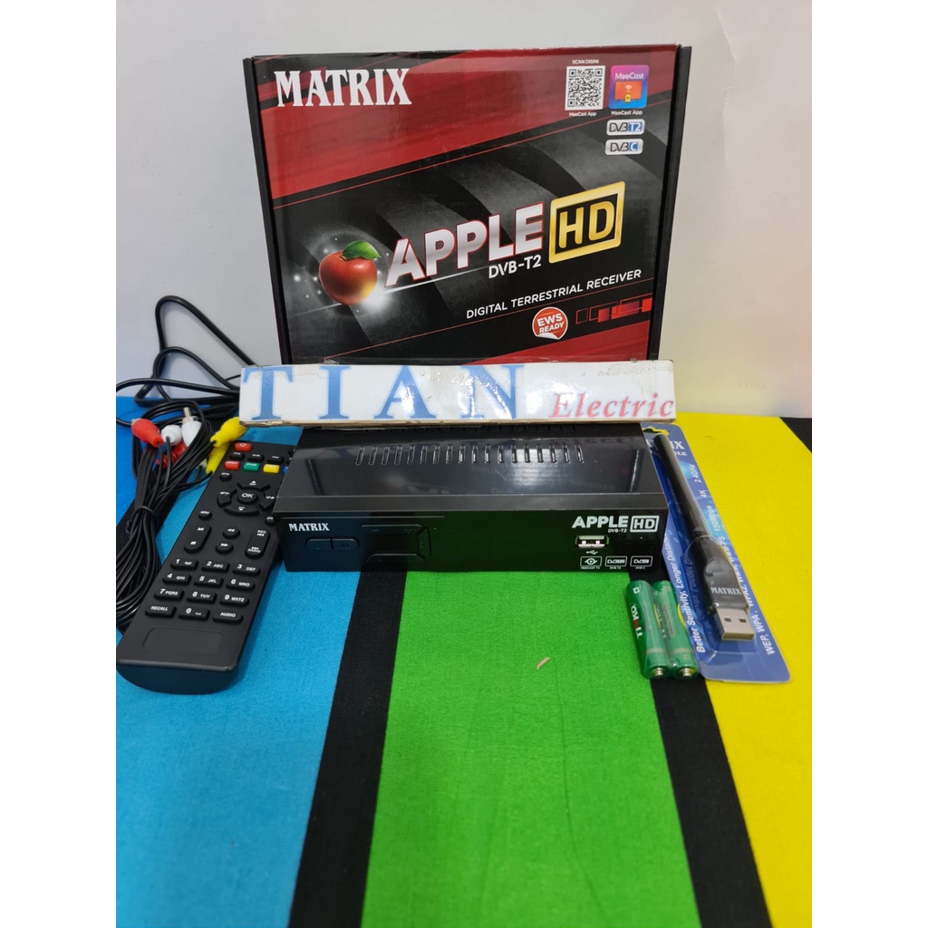 MATRIX APPLE DVBT2 Digital Terrestrial Receiver Free Dongle Wifi