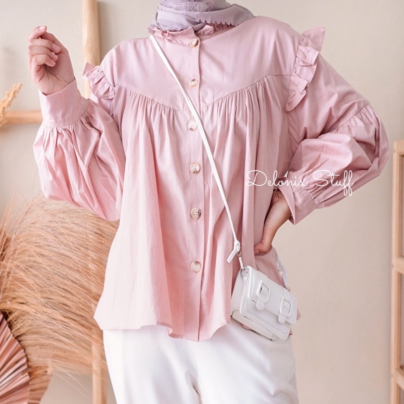 Edrea ruffle poplin shirt