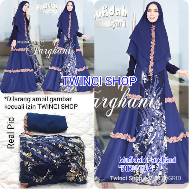 Mufidah Syar'i by Farghani ORI Gamis Syari Premium Pesta