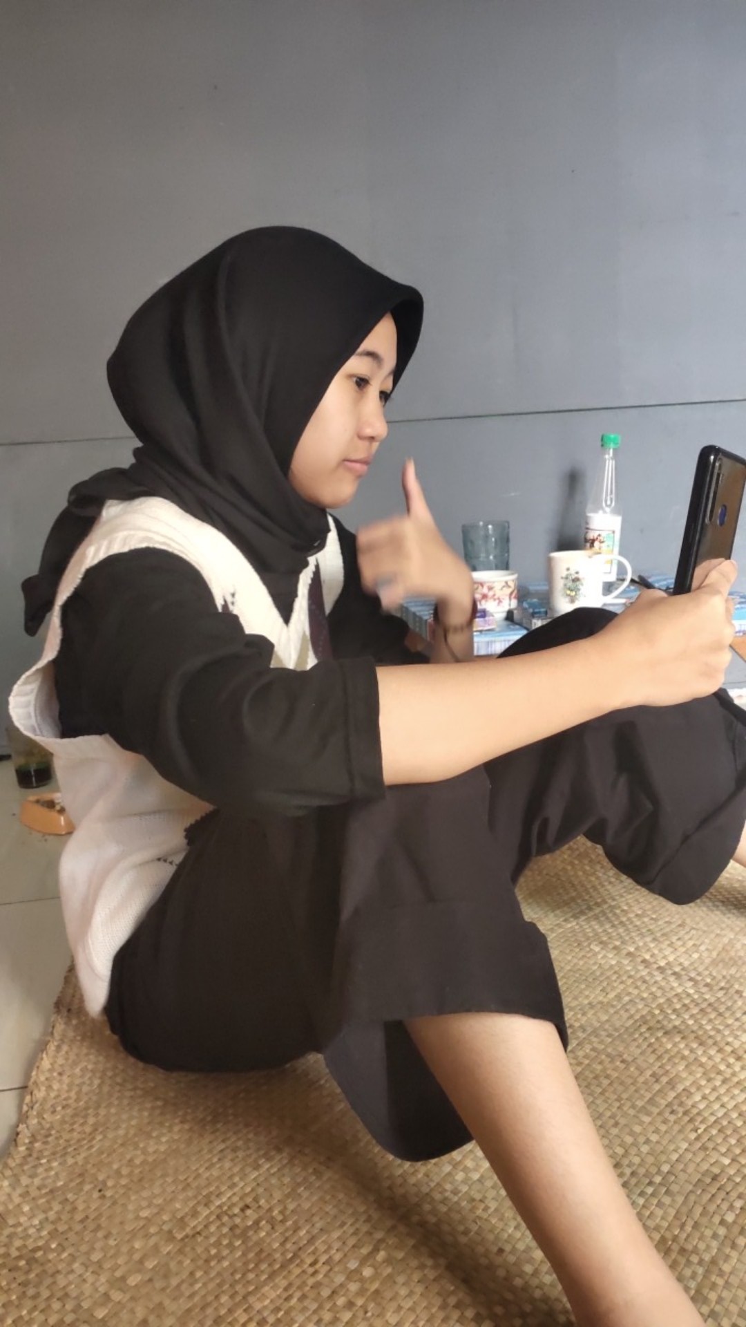 Payung Besar Lipat Standar Ruji 16 Impor Panjang Gagang Bengkok Motif Bunga - Payung Murah Grosir