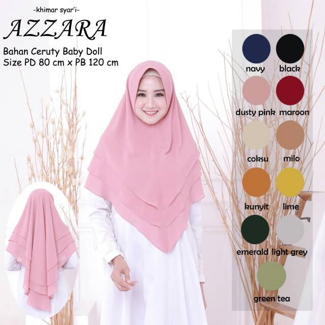 PROMO HIJAB KHIMAR TERBARU KHIMAR DENGAN 3 LAYER BEST SELLER - BAHAN CERUTY BABYDOLL PREMIUM