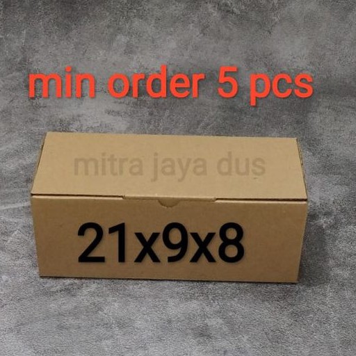 

kardus packingan die cut ukuran 21x9x8 @2500/pcs